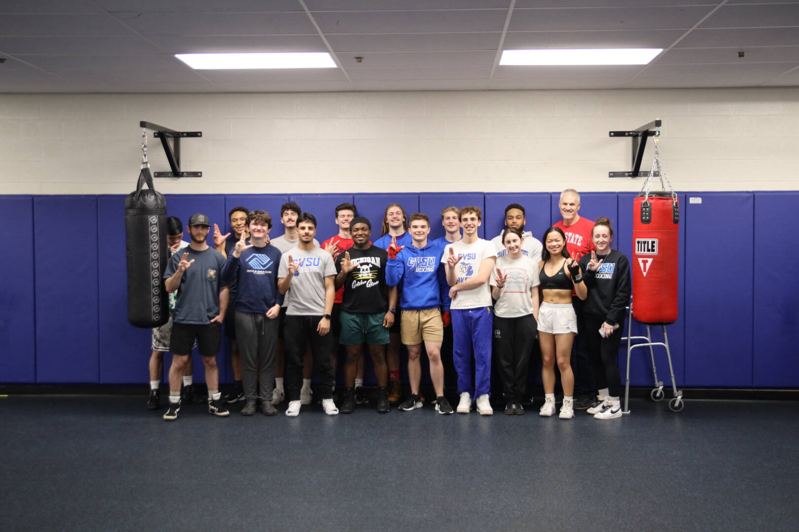 Boxing Club members gather for a picture